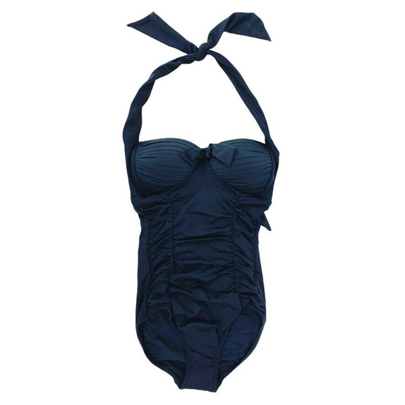 Seafolly 1 Piece Old Hollywood Goddess Halter NWT - Picture 4 of 11